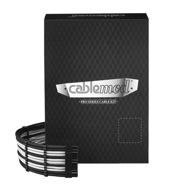 CableMod RT-Series Pro ModFlex Sleeved Cable Kit for ASUS/Seasonic/Phanteks Revolt (Black + White) - Image 1